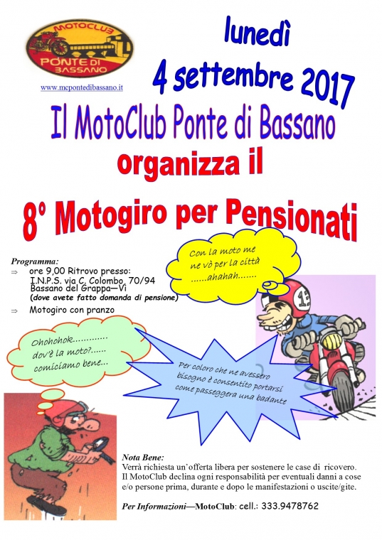 8° edizione Moto giro per Pensionati